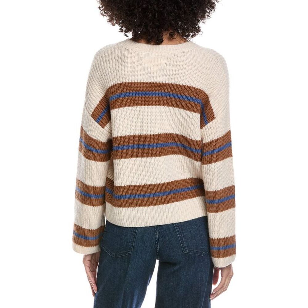 Saltwater Luxe Womens  Crewneck Sweater, Tan - Picture 2 of 3